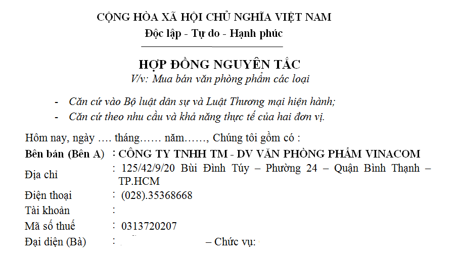 Các bên cần thỏa thuận rõ ràng các điều khoản trong hợp đồng