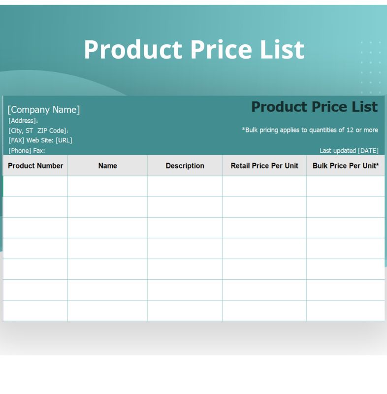 Lập mẫu bảng báo giá bằng excel có thể thay đổi linh hoạt tùy thuộc vào nhu cầu của doanh nghiệp