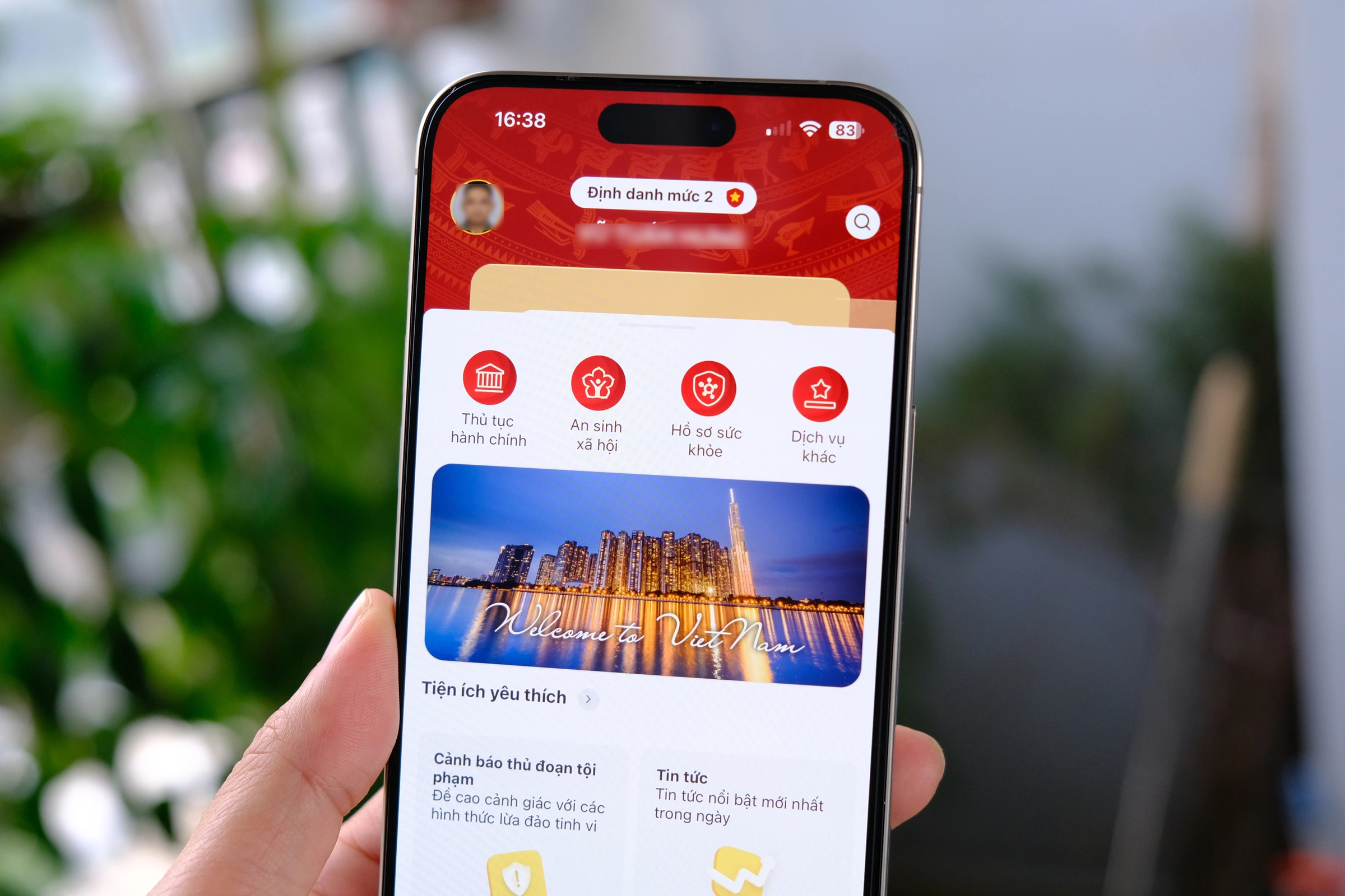 Ảnh: Giao diện ứng dụng VNeID